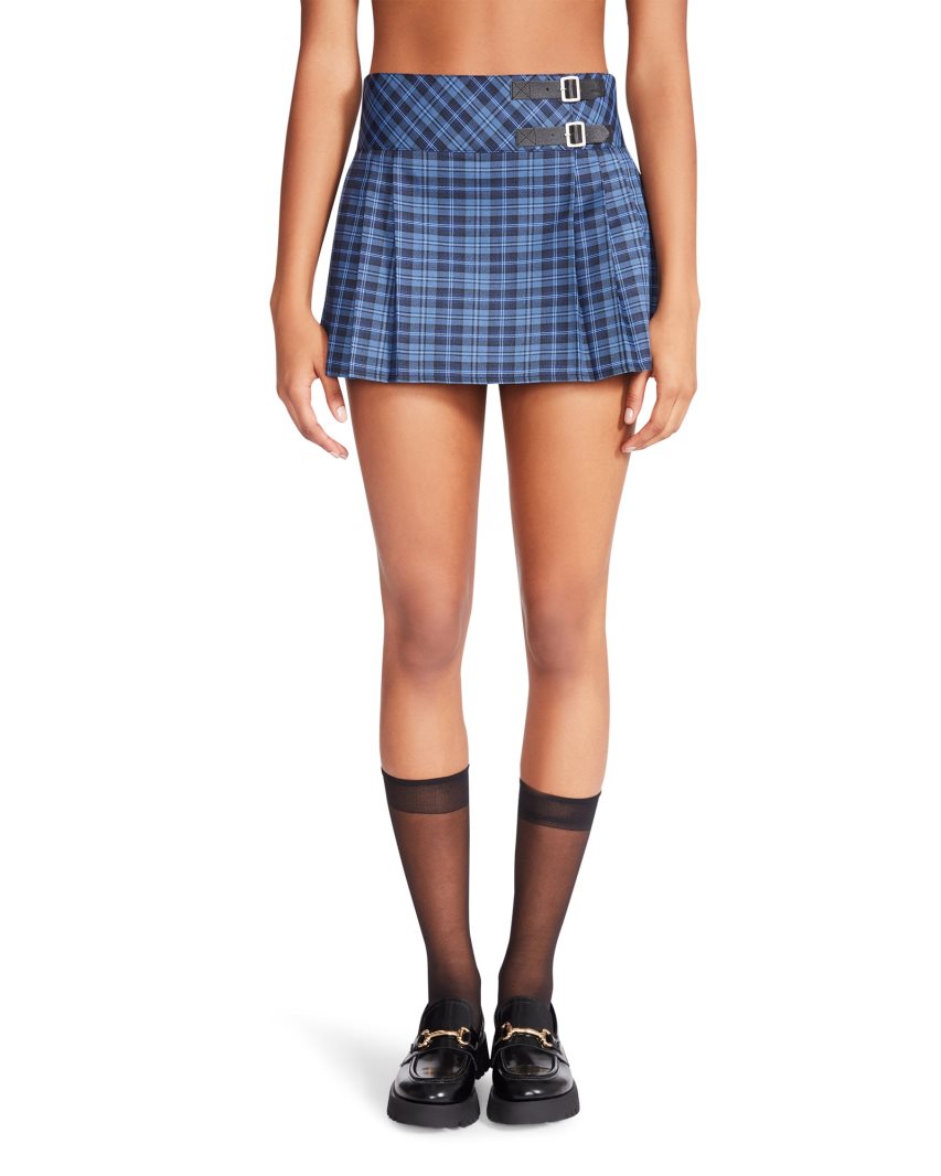 Blue Steve Madden Cher Plaid Women's Skirts | PH 4965OZA